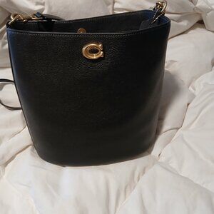Coach Willow Soft Bucket Bag, Black Leather - like new, EXCELLENT CONDITION